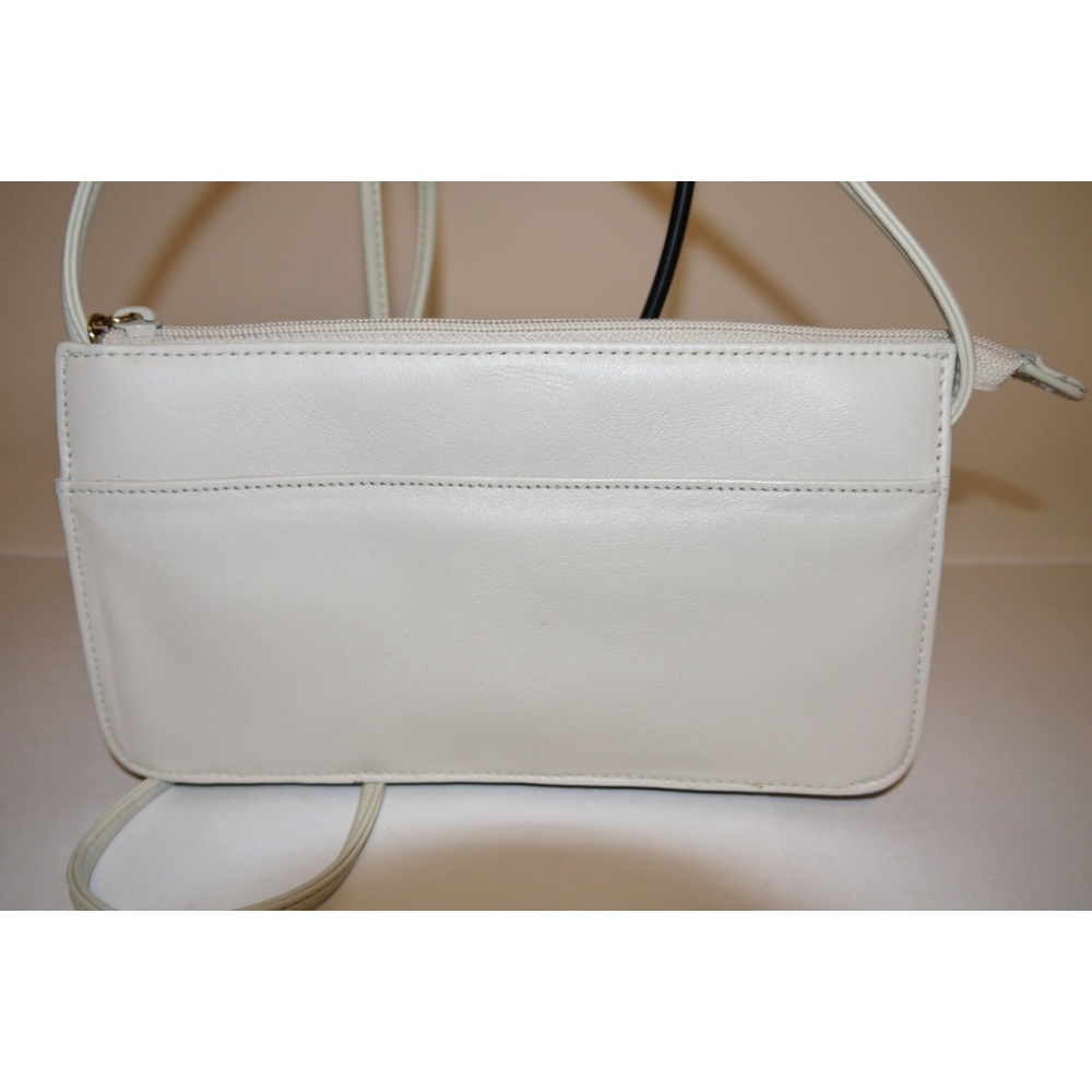 Giani Bernini Leather Off White Crossbody Bag
